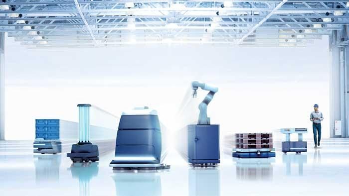 Autonomous mobile robots in industrial setting